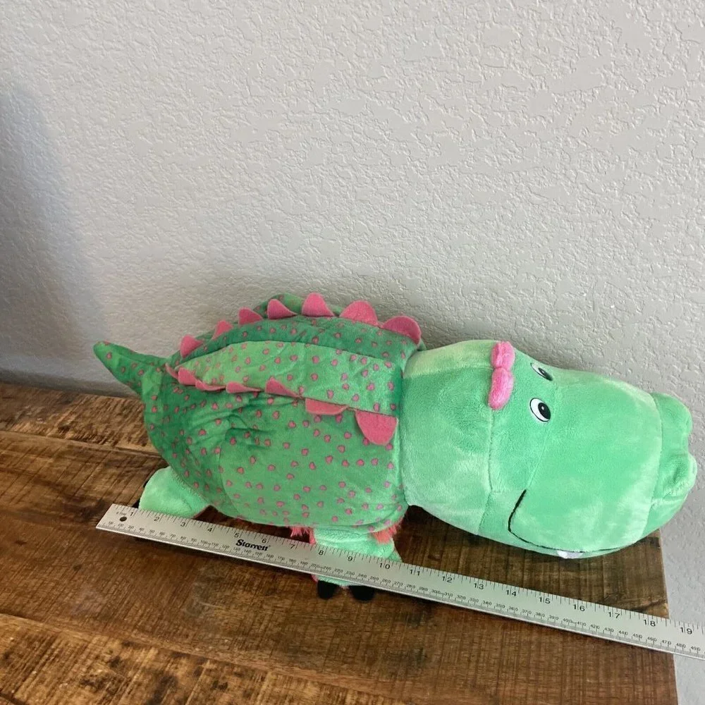 Toy Fiipazoo Pink Boo Boo Bear and Green Rosey Gator Plush Alligator 2 in 1